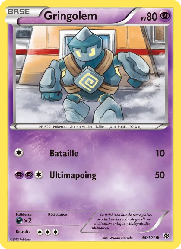 Scan HD carte Pokémon Gringolem 45/101 — Explosion Plasma