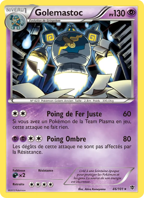 Scan HD carte Pokémon Golemastoc 46/101 — Explosion Plasma