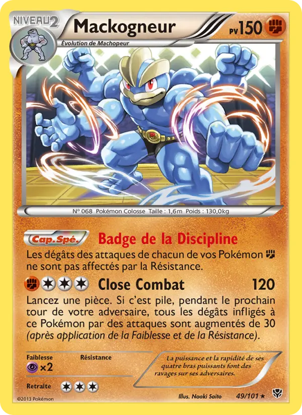 Scan HD carte Pokémon Mackogneur 49/101 — Explosion Plasma