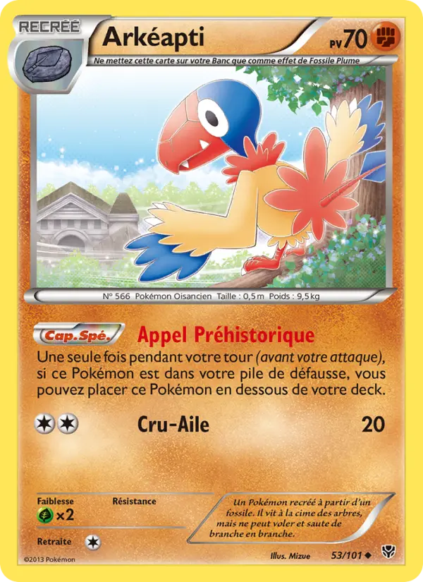 Scan HD carte Pokémon Arkéapti 53/101 — Explosion Plasma