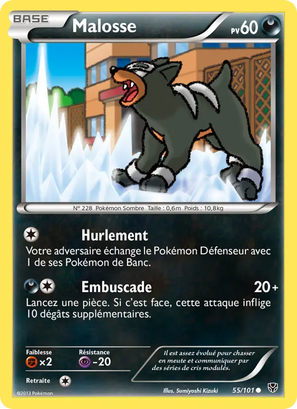 Scan HD carte Pokémon Malosse 55/101 — Explosion Plasma