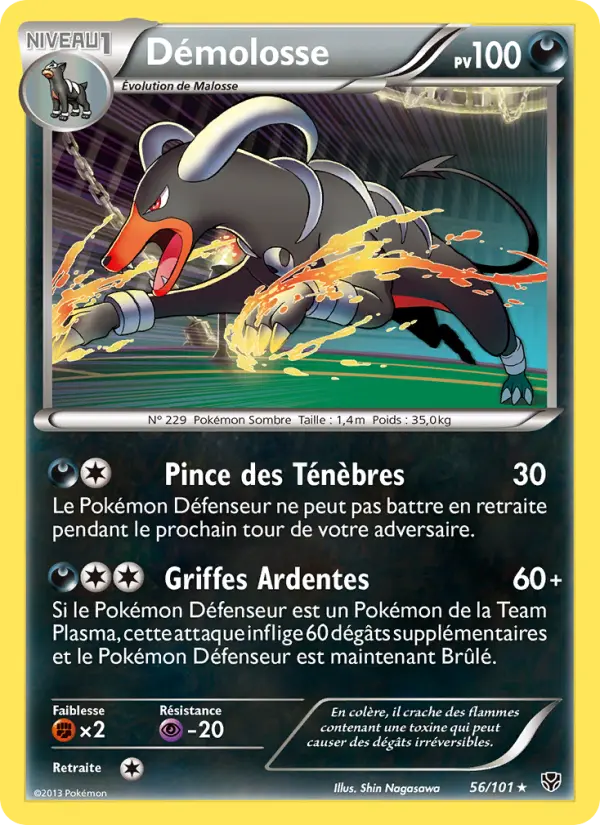 Scan HD carte Pokémon Démolosse 56/101 — Explosion Plasma