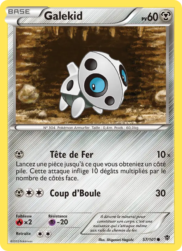 Scan HD carte Pokémon Galekid 57/101 — Explosion Plasma