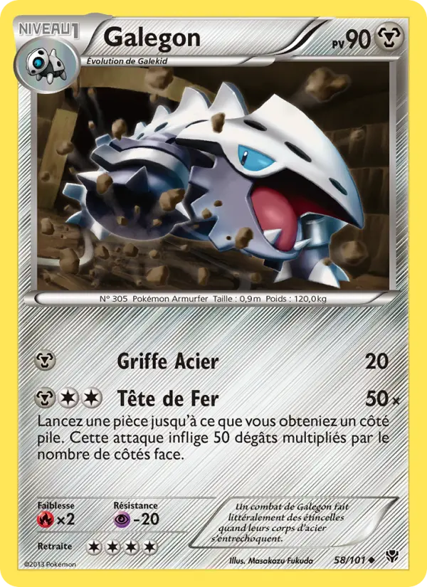 Scan HD carte Pokémon Galegon 58/101 — Explosion Plasma