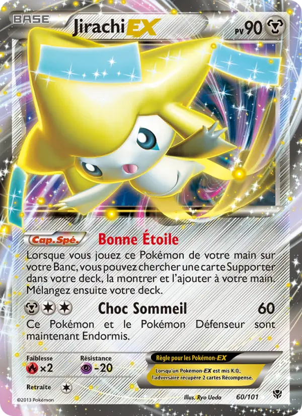 Scan HD carte Pokémon Jirachi EX 60/101 — Explosion Plasma