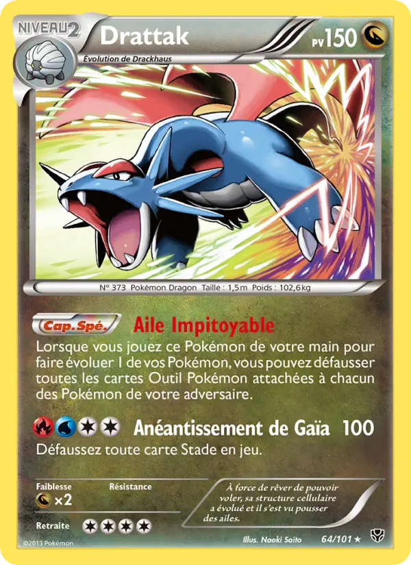 Scan HD carte Pokémon Drattak 64/101 — Explosion Plasma