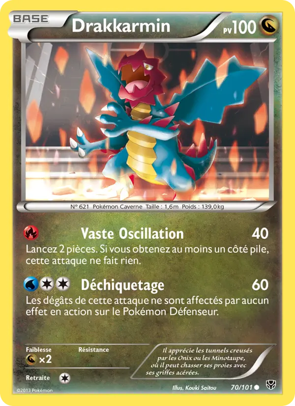 Scan HD carte Pokémon Drakkarmin 70/101 — Explosion Plasma