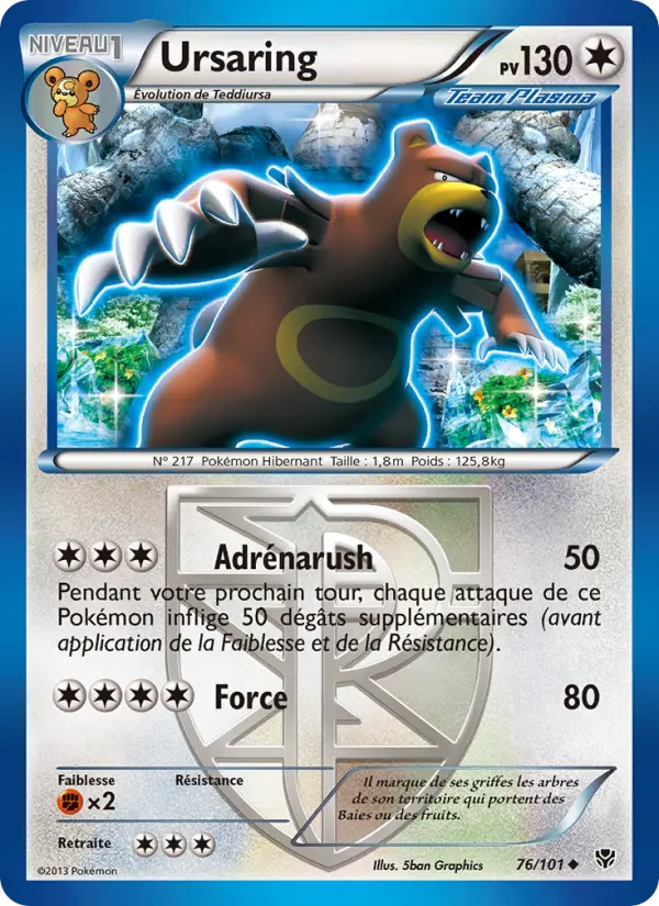 Scan HD carte Pokémon Ursaring 76/101 — Explosion Plasma
