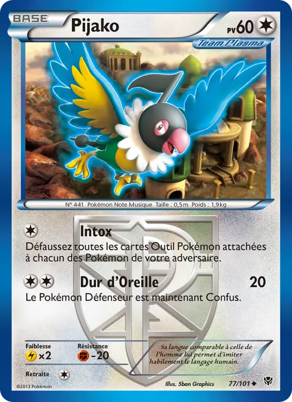 Scan HD carte Pokémon Pijako 77/101 — Explosion Plasma