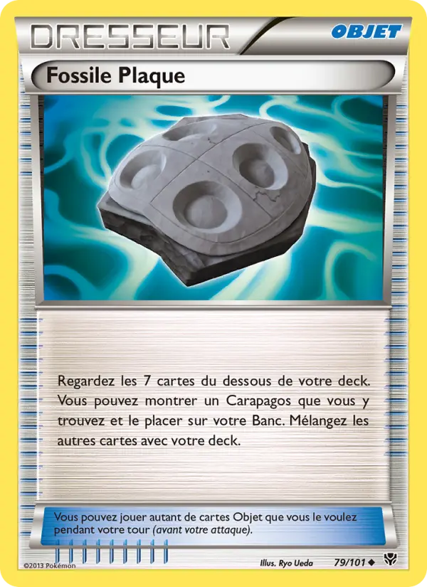 Scan HD carte Pokémon Fossile Plaque 79/101 — Explosion Plasma
