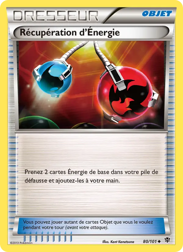 Scan HD carte Pokémon Récupération d’Énergie 80/101 — Explosion Plasma