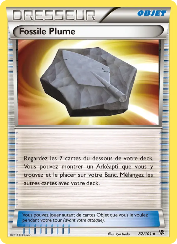Scan HD carte Pokémon Fossile Plume 82/101 — Explosion Plasma