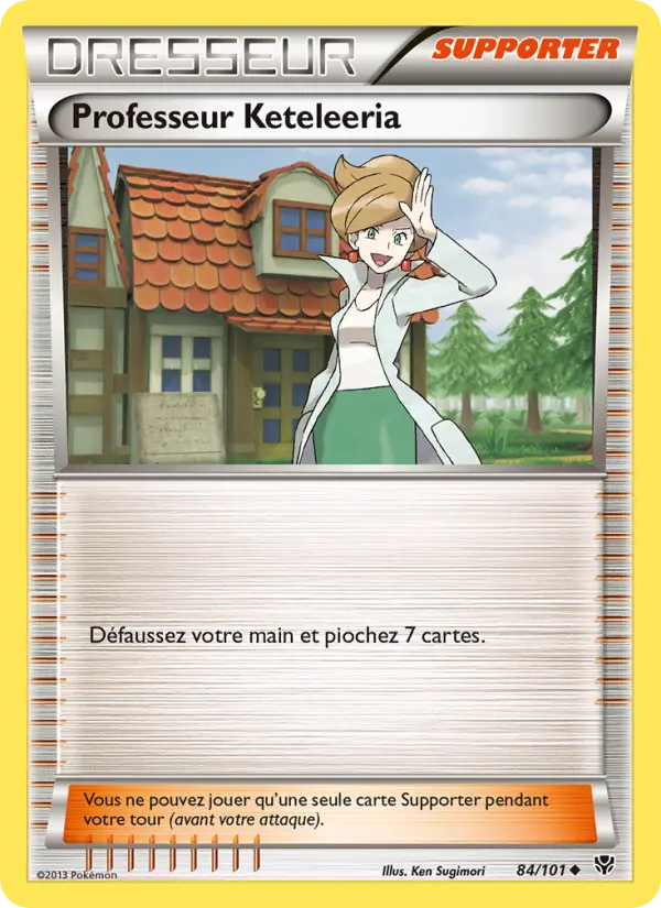 Scan HD carte Pokémon Professeur Keteleeria 84/101 — Explosion Plasma