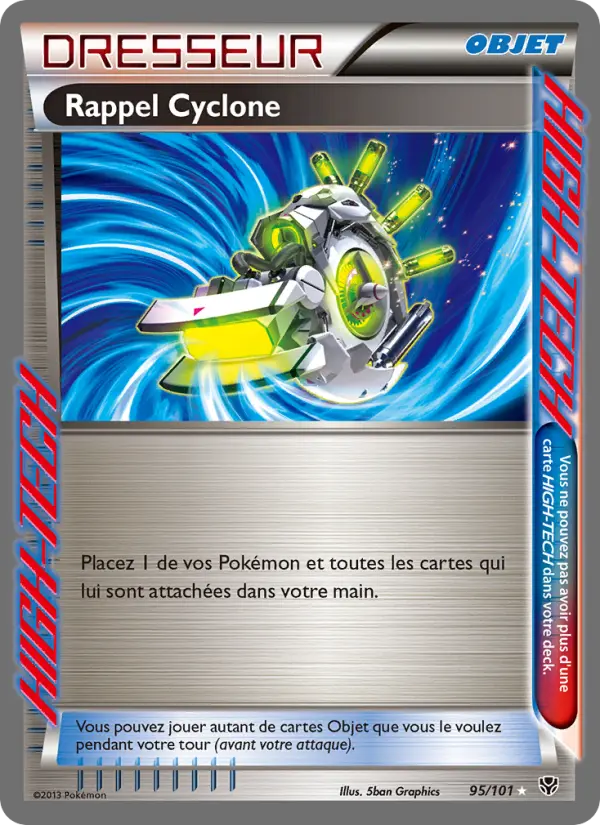Scan HD carte Pokémon Rappel Cyclone 95/101 — Explosion Plasma
