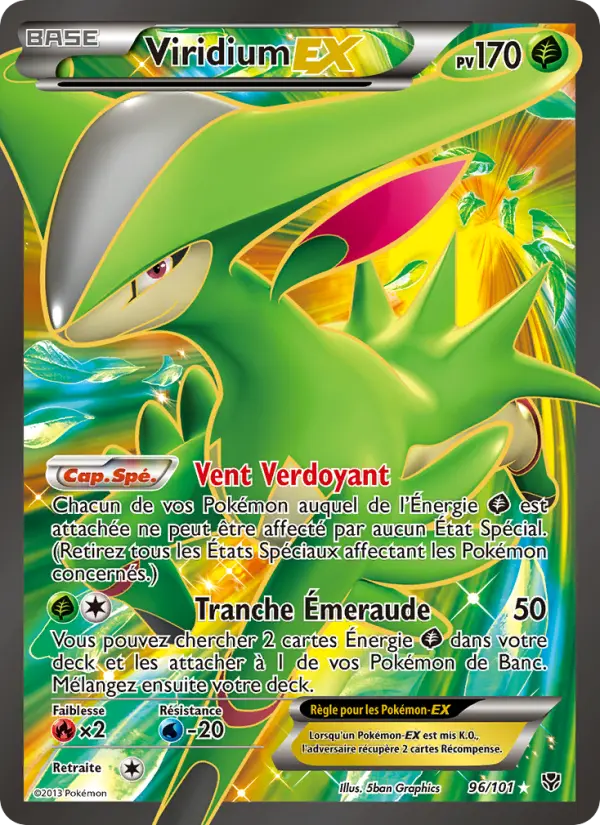 Scan HD carte Pokémon Viridium EX 96/101 — Explosion Plasma