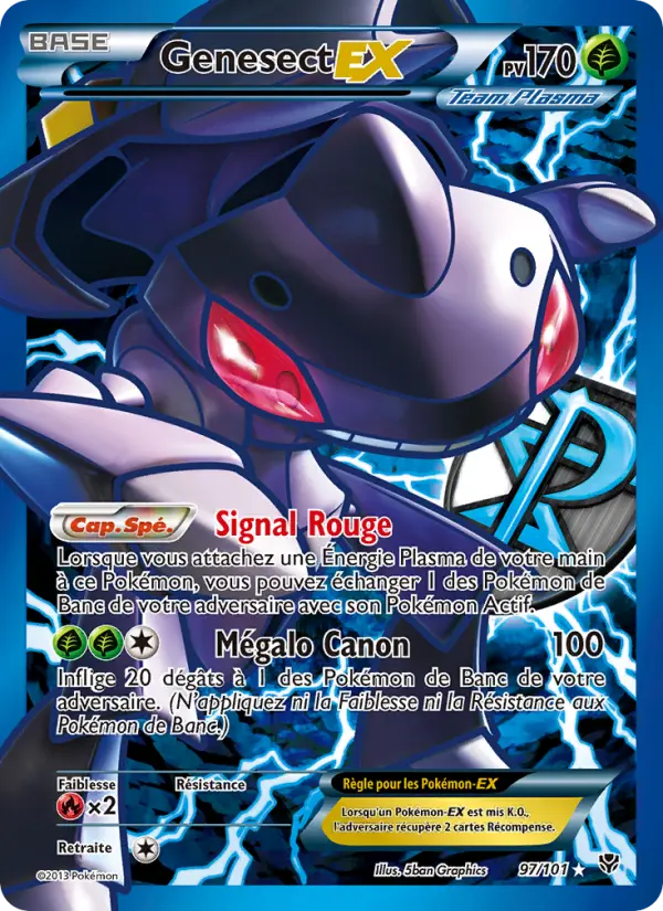 Scan HD carte Pokémon Genesect EX 97/101 — Explosion Plasma