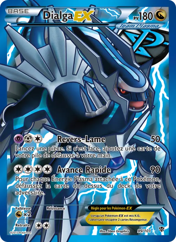 Scan HD carte Pokémon Dialga EX 99/101 — Explosion Plasma