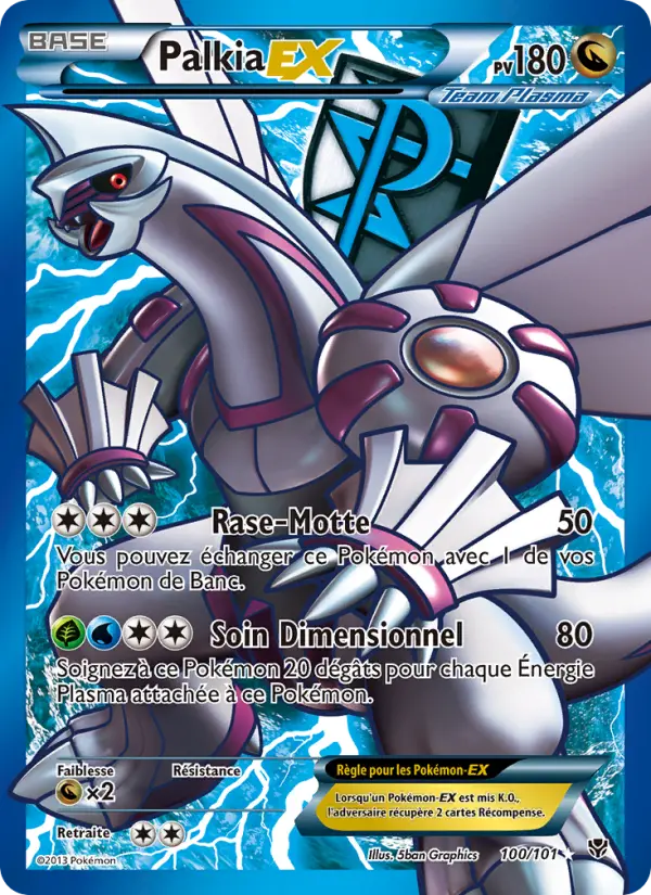 Scan HD carte Pokémon Palkia EX 100/101 — Explosion Plasma