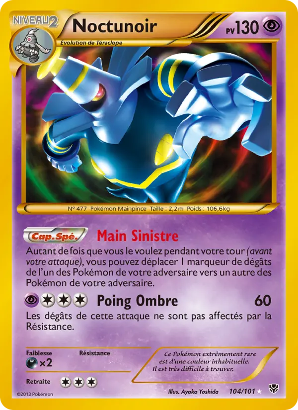 Scan HD carte Pokémon Noctunoir 104/101 — Explosion Plasma