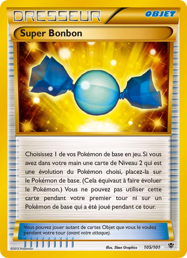 Scan HD carte Pokémon Super Bonbon 105/101 — Explosion Plasma
