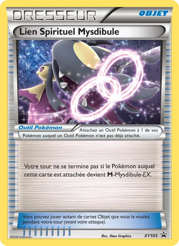 Scan HD carte Pokémon Lien Spirituel Mysdibule XY105/211 — Promo XY