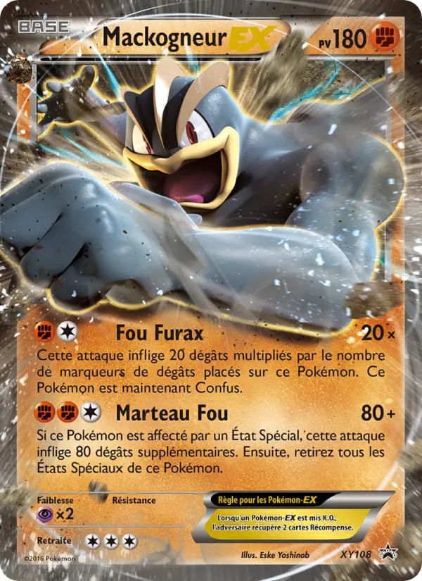 Scan HD carte Pokémon Mackogneur EX XY108/211 — Promo XY