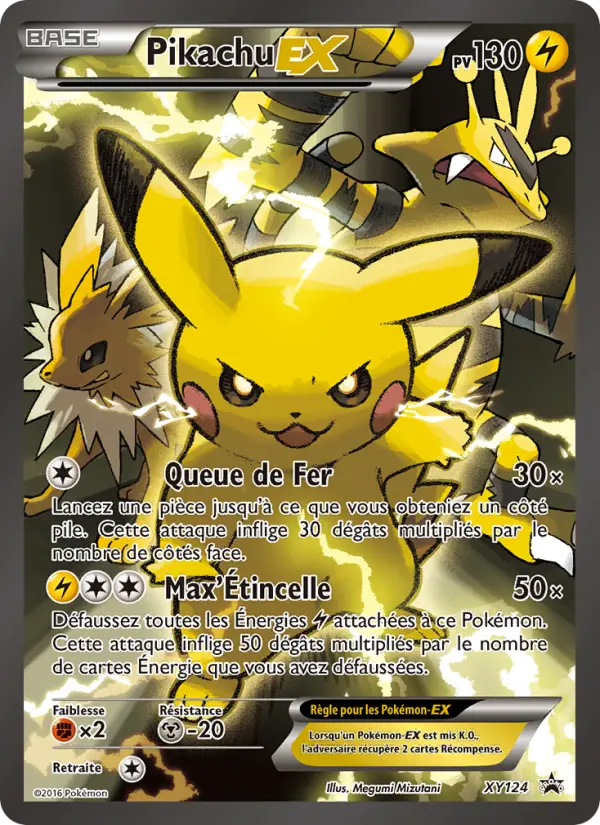 Scan HD carte Pokémon Pikachu EX XY124/211 — Promo XY