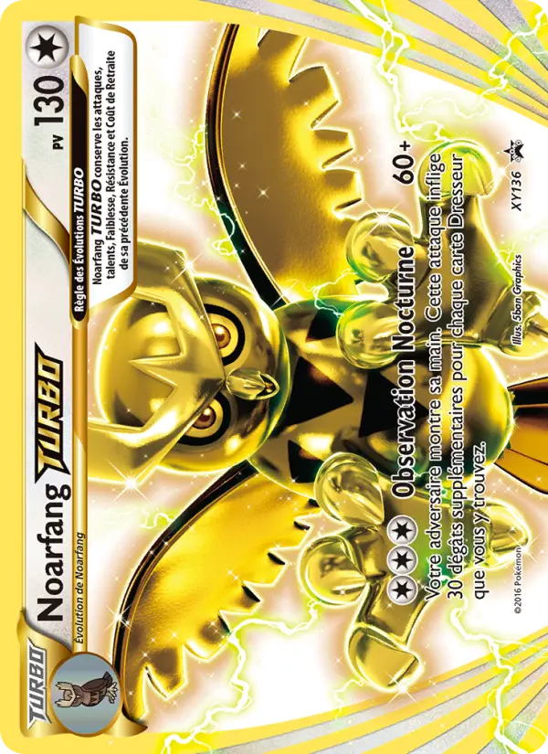 Scan HD carte Pokémon Noarfang TURBO XY136/211 — Promo XY
