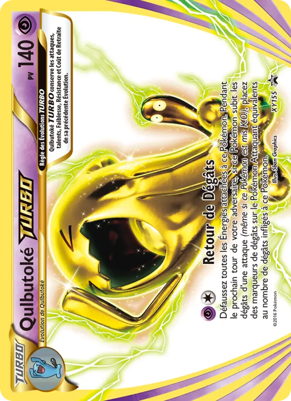 Scan HD carte Pokémon Qulbutoké TURBO XY155/211 — Promo XY