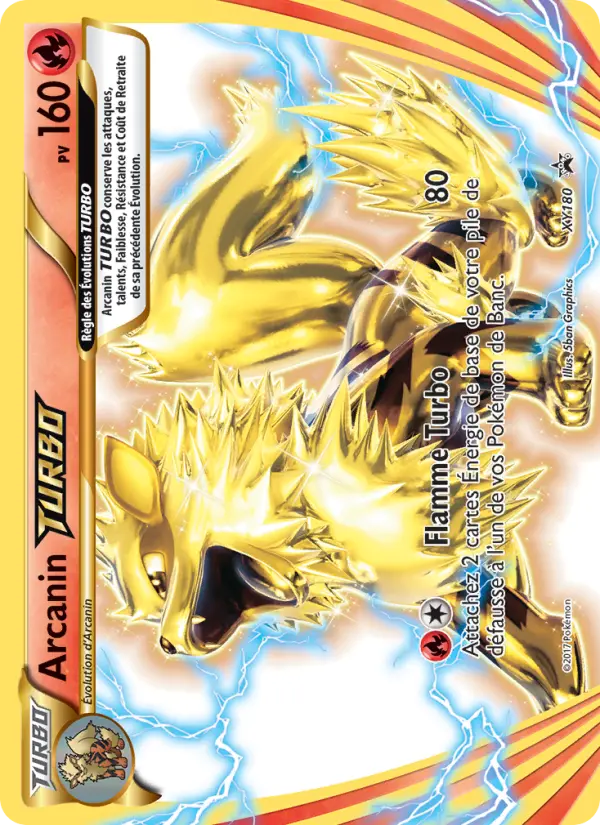 Scan HD carte Pokémon Arcanin TURBO XY180/211 — Promo XY
