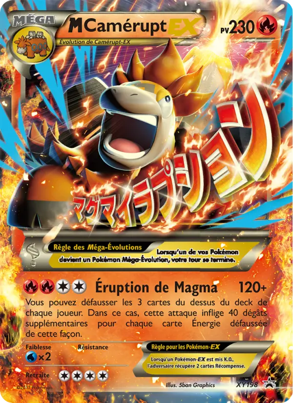Scan HD carte Pokémon M-Camérupt-EX XY198/211 — Promo XY