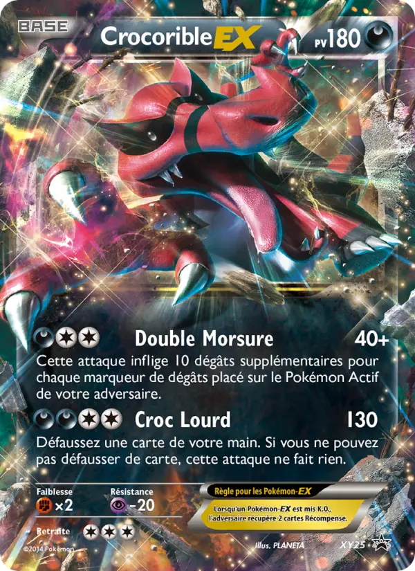 Scan HD carte Pokémon Crocorible EX XY25/211 — Promo XY