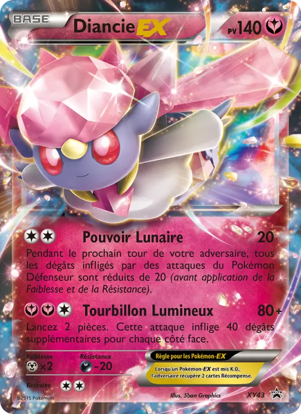 Scan HD carte Pokémon Diancie EX XY43/211 — Promo XY