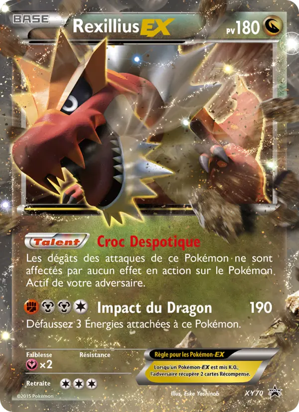 Scan HD carte Pokémon Rexillius EX XY70/211 — Promo XY