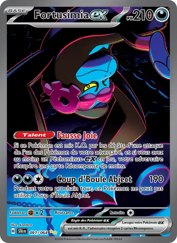 Scan HD carte Pokémon Fortusimia-ex 091/64 — Fable Nébuleuse