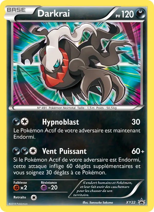 Scan HD carte Pokémon Darkrai XY22/211 — Promo XY