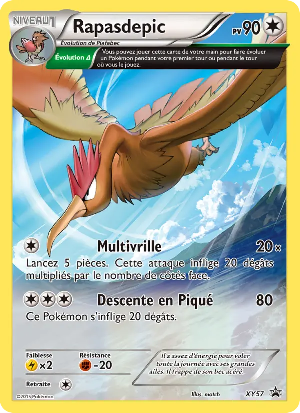 Scan HD carte Pokémon Rapasdepic XY57/211 — Promo XY