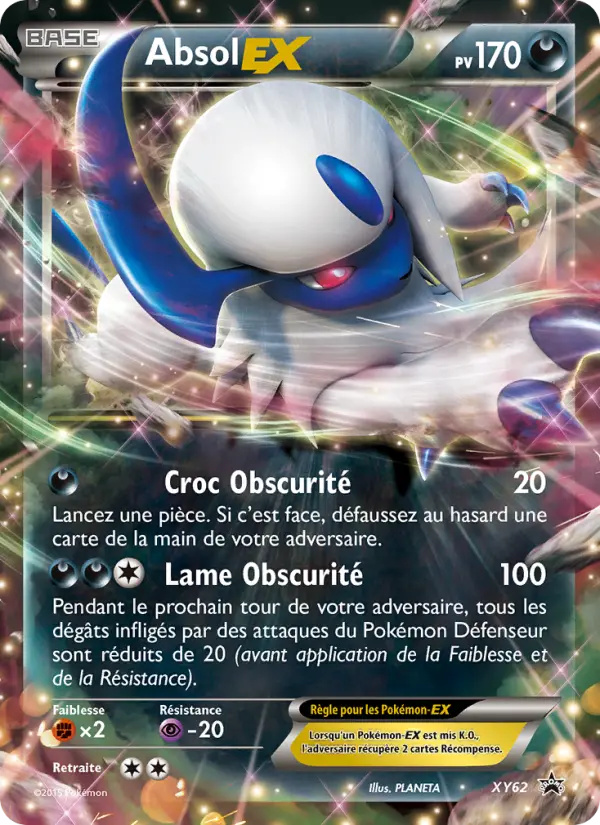 Scan HD carte Pokémon Absol EX XY62/211 — Promo XY