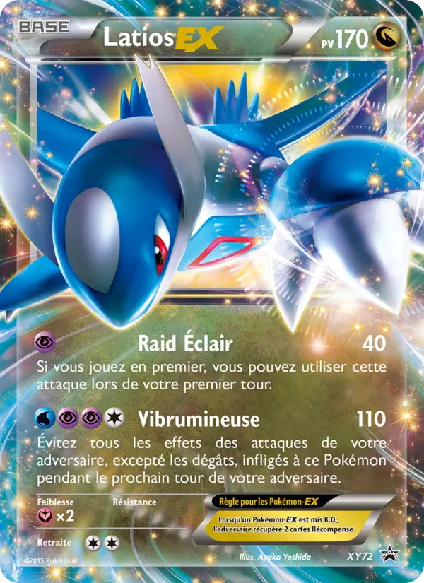 Scan HD carte Pokémon Latios EX XY72/211 — Promo XY