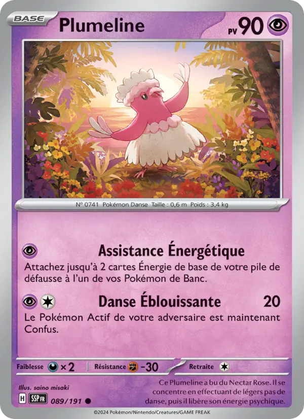 Scan HD carte Pokémon Plumeline 089/191 — Étincelles Déferlantes