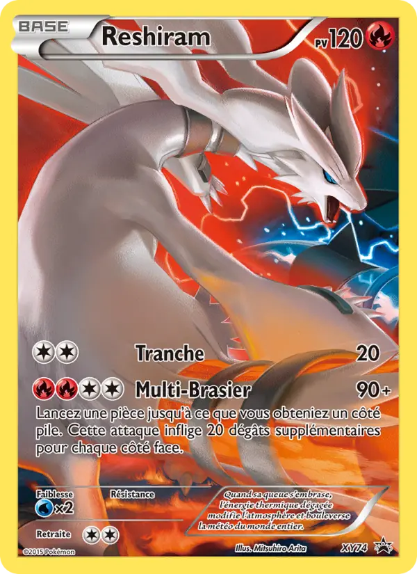 Scan HD carte Pokémon Reshiram XY74/211 — Promo XY