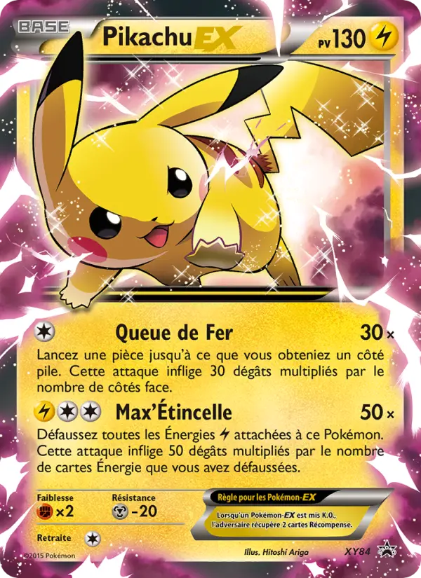 Scan HD carte Pokémon Pikachu EX XY84/211 — Promo XY