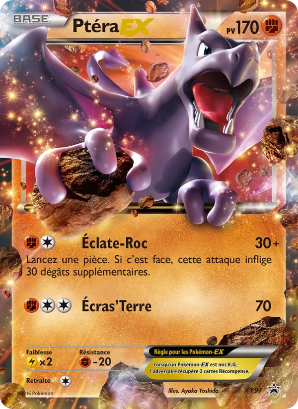 Scan HD carte Pokémon Ptéra EX XY97/211 — Promo XY