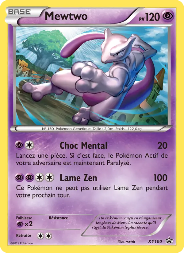 Scan HD carte Pokémon Mewtwo XY100/211 — Promo XY
