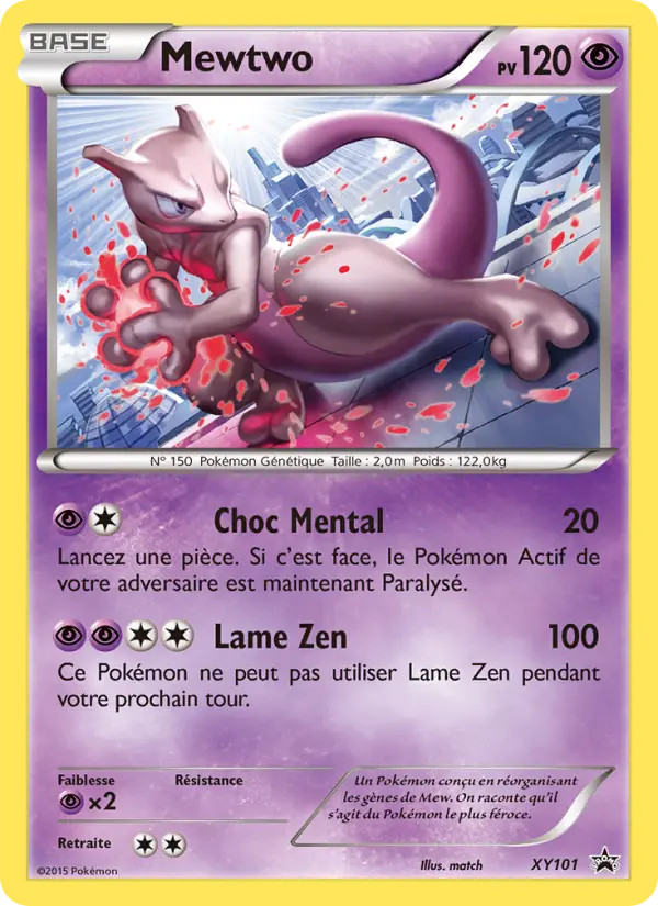 Scan HD carte Pokémon Mewtwo XY101/211 — Promo XY