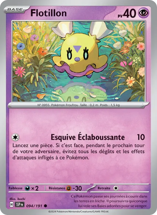 Scan HD carte Pokémon Flotillon 094/191 — Étincelles Déferlantes
