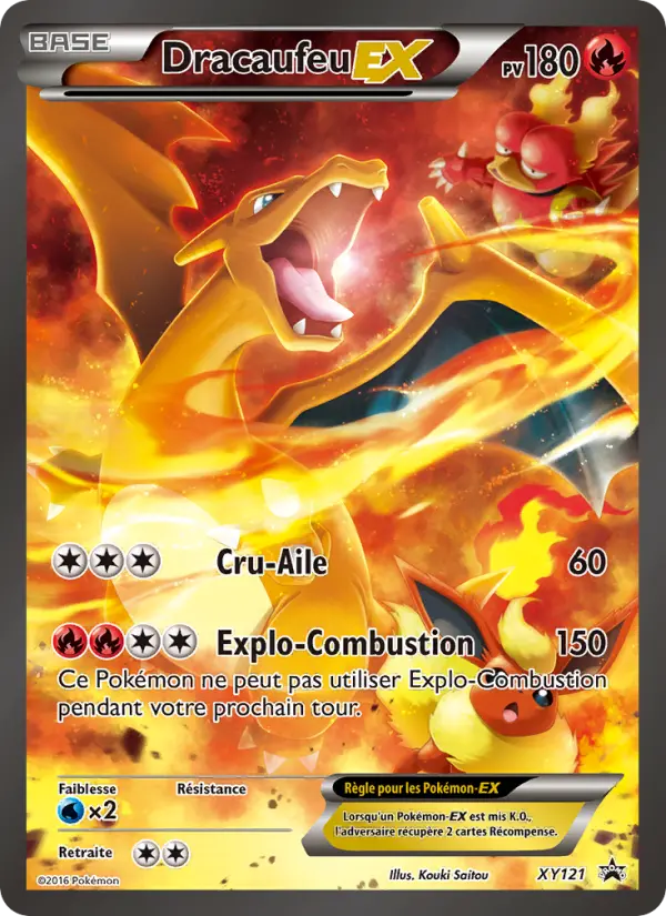 Scan HD carte Pokémon Dracaufeu EX XY121/211 — Promo XY