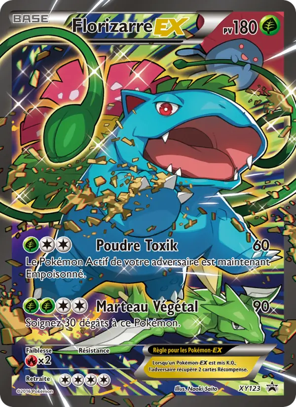 Scan HD carte Pokémon Florizarre EX XY123/211 — Promo XY