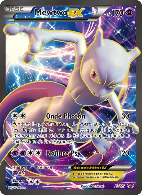 Scan HD carte Pokémon Mewtwo-EX XY125/211 — Promo XY