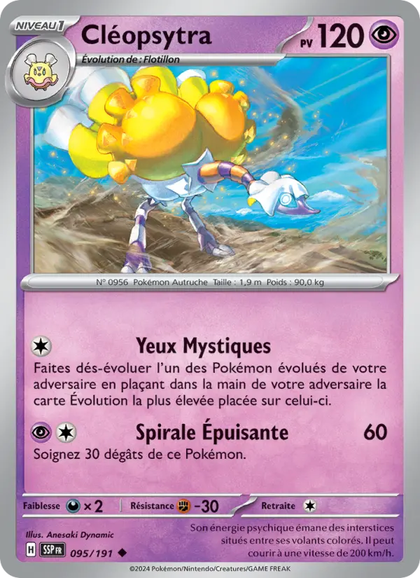 Scan HD carte Pokémon Cléopsytra 095/191 — Étincelles Déferlantes